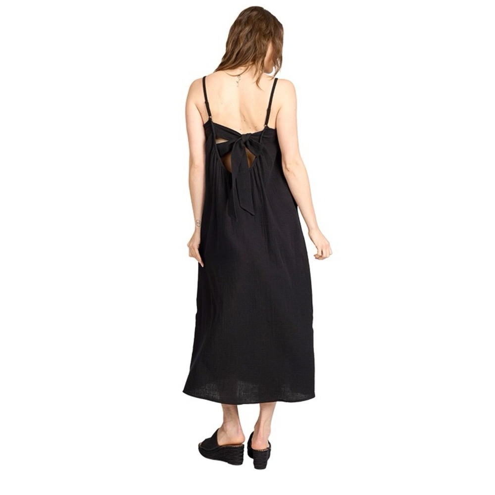NWT Sol Angeles Gauzy Black Maxi Dress XS/S